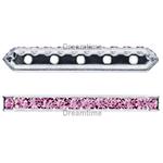Dreamtime Crystal DC 77730 Rondelle Spacer Bars 5 Hole Fuchsia/Silver